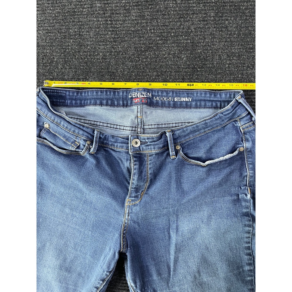 Denizen from Levis Modern Skinny Jeans Blue Medium Wash Denim Womens 12 Regular - Picture 5 of 9